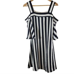 Just....Taylor Cold Shoulder Strip Dress